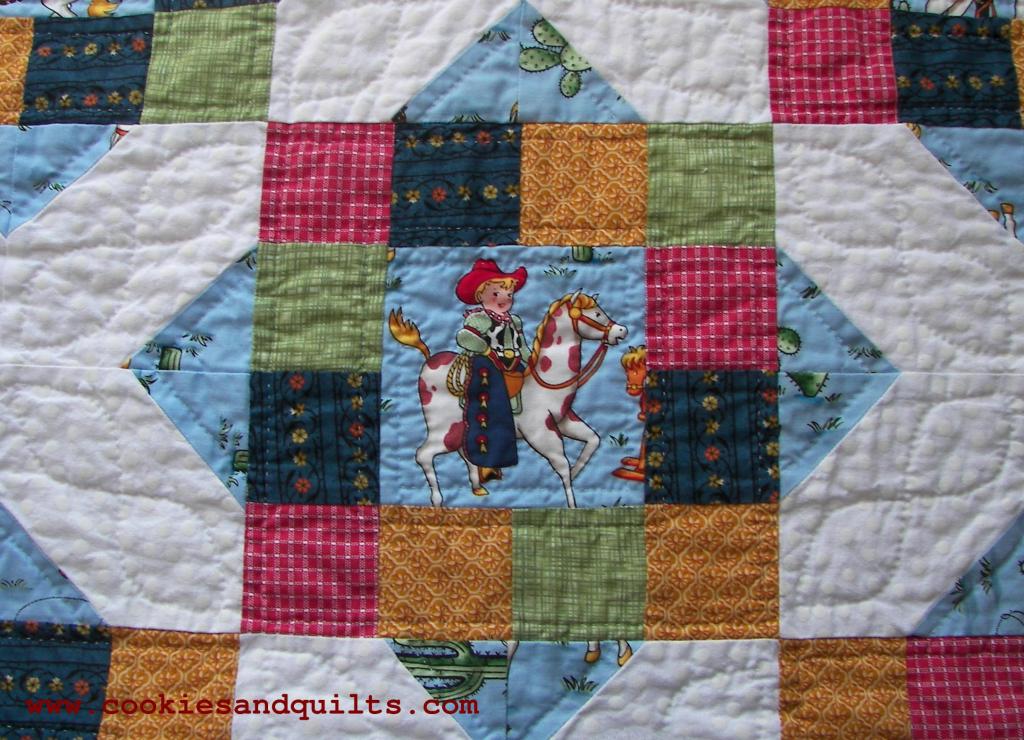 Framed Cowboys Quilt